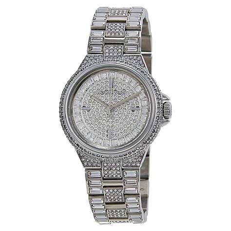 women silver michael kors watch|michael kors camille women's watch.